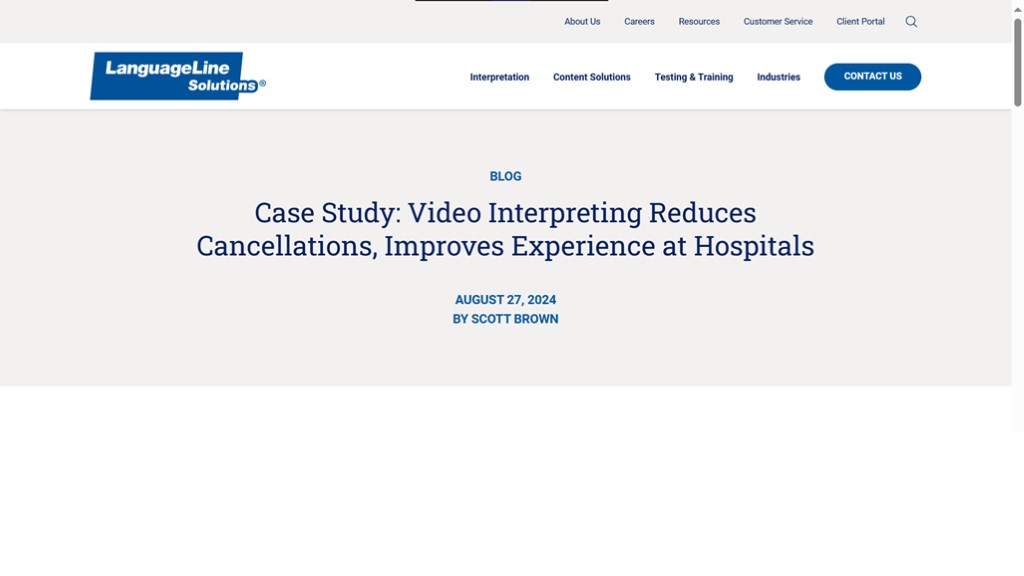 LanguageLine technology, available in both video and audio formats, has significantly enhanced the patient experience and reduced appointment cancellations, showcasing the powerful impact of language accessibility in healthcare.